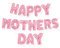 AKH® Folienballon-Banner Happy Mother's Day, 40,6 cm, aufgeblasene Größe, rosa Ballondekoration, Muttertagsdekoration, Blasrohr und Band im Lieferumfang enthalten, Muttertags-Party-Ballon-Set