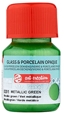 Talens Art Creation Glass & Porcelain Vernice opaca 30 ml - Verde Metallizzato - Decorazione di ceramica e vetro