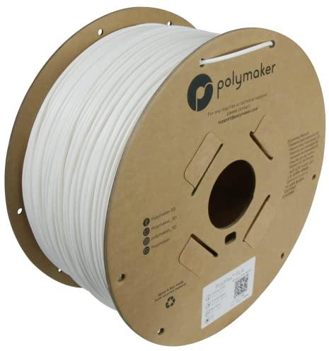 2,85 mm (3 mm) robustes PLA 2,85 mm 3D-Drucker-Filament, 3 kg weiße PLA-Filament-Kartonspule – Polymaker Polymax PLA 2,85 weißes Filament 3D-Filament hohe Schlagfestigkeit