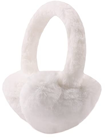 Pesaat Ohrenschützer Winter Kinder Warmer Ohrenwärmer Mädchen mit Kuschelweiches Fleece für 3-8Jahren Teenunisex (Weiß)