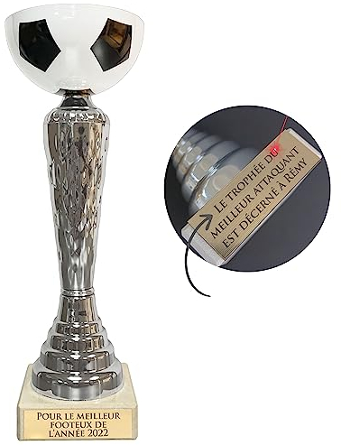 KDO MAGIC - Trophée Foot Personnalisable - Coupe personnalisé avec Gravure - Cadeau Anniversaire, Noël, événement Sportif