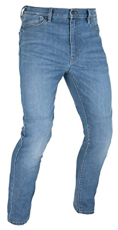 Oxford Men's Original Approved AA Jeans Straight Motorcycle Protective Denim Trousers, Mid Blue, 32/30