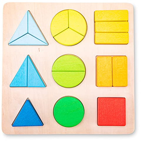 Geometric shapes puzzle board