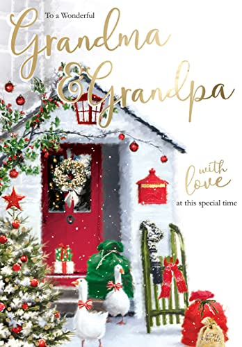 Grandma & Grandpa Singing Musical Christmas Card Xmas Sound Of Christmas Range XSING001