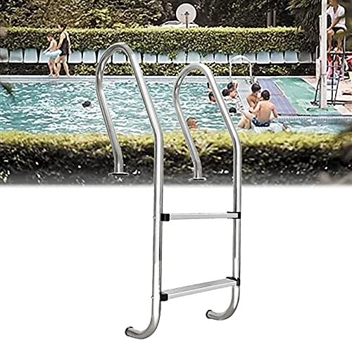 BYBDOG Échelle de Piscine, Escalator de Piscine antidérapant, échelle de Piscine à 2 marches, Montage Facile, capacité de Poids 330 LB