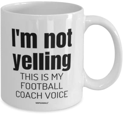 MIPOMALL Best Football Coach Mug,Im not Yelling This is My Football Coach Voice,Coffee Mugs Tea Cup - wmC343_1