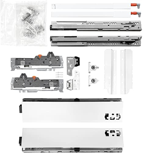 BLUM Schubladenschienen TANDEM-Höhe 83 mit Reling 227mm 65kg, NL500 weiß KB600mm