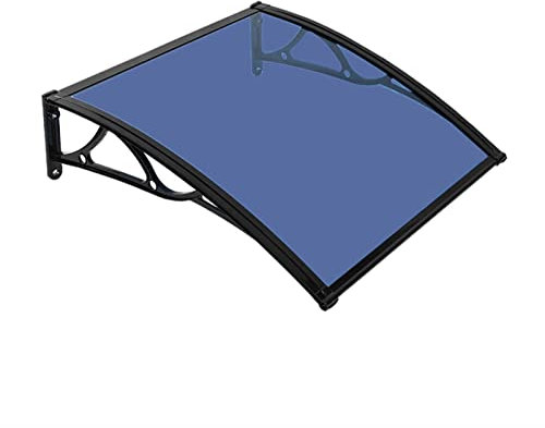 EnixWh Fenstermarkise, Vordertür, Außenterrasse, Überdachung, Dach, Vorderseite, Rückseite, Veranda, Schatten, Terrasse, Polycarbonat-Abdeckung, UV-Schutz vor Regen und Schnee, Außenmarkise, Wasser