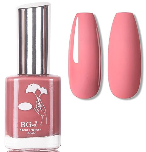 Pink Nail Polish - Breathable Nude Pink Nail Varnish - Quick Drying & Long Lasting Dark Pink Nail Vanish - Oil-Based Formula & No Need Baking Pastel Nail Polish Women