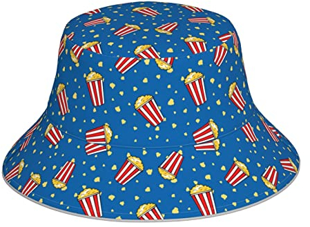 874 Fischerhut Cremiges Popcorn Freizeithut Unisex Bucket Hüte Atmungsaktiv Eimerhut Für Angeln Damen Wandern