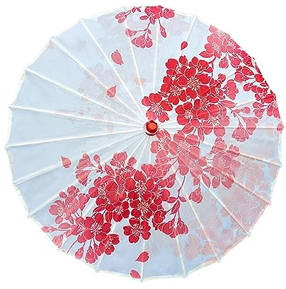 rockible Parapluie en Papier Chinois Fait à la Main Parapluie en Papier huilé Japonais pour Danse Accessoire décor de fête de Mariage, Style b