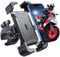 Babacom Support Telephone Moto Une-Touche, [Anti Vibration & Super Stable] Support Telephone Velo, Universel Porte Telephone Velo Portable Scooter, Pince en INOX, pour Smartphones 4,7”-6,8”