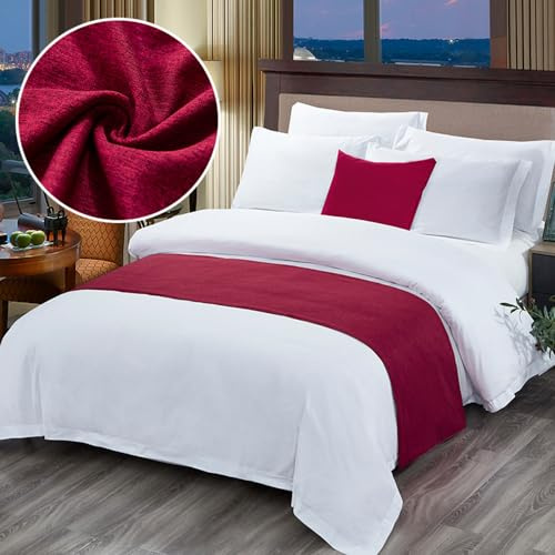 QRGMKL Neu Bed Runner Tagesdecke Premium Bettschal Europäischer Stil Hotel Schlafzimmer Home Bettwäscheschutz Bettläufer und passende Kissen-J||240X50cm for 1.8m Bed