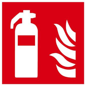 F001 - Extincteur - Panneau et Signalisation Incendie - Dimensions au choix - Norme ISO 7010