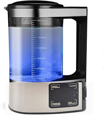 Hydrogen Alkaline Water Generator Hydrogen-Rich Water Machine Micro-Electrolysis SPE And PEM Technology Make Hydrogen Content Up To 1200 PPB Hydrogen Water Pitcher Maker Machine For Family Use 2L (Co