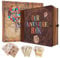 Adventure Book Fotoalbum 146 Seiten,Mit Vintage-SchlöSser Our Adventure Book,3d GepräGte Cover-Design,Scrapbook Album Anniversary For Men/Kreative Geschenke/Valentinstag