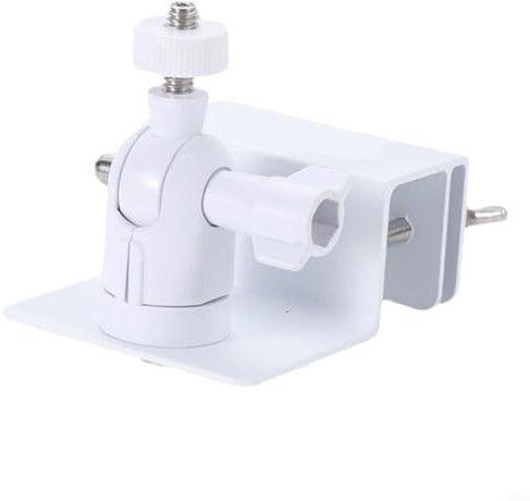 CWOQOCW Supporto universale per grondaia per fotocamera resistente alle intemperie staffa adattatore a vite per pannello solare (bianco)