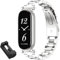MIJOBS Correa Compatible para Xiaomi Mi Band 10/9/8, Pulsera de Repuesto de Acero Inoxidable Hebilla Ajustable Correa para Mi Smart Band 9