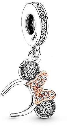 Doyafer 925 Sterling Silber Mäuse Anhänger Stirnband Charme Kompatibel mit Damenarmbändern und -ketten Festivalgeschenke