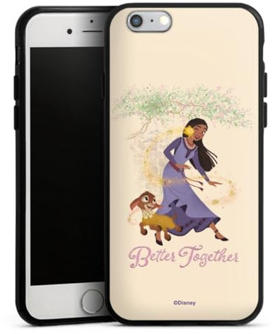 Silikon Hülle kompatibel mit Apple iPhone 6s Case schwarz Handyhülle Offizielles Lizenzprodukt Prinzessin Disney