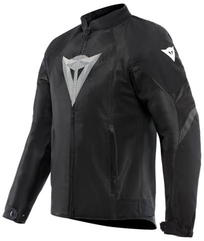 Dainese - Air Graphics Tex Jacket, Sommer Motorradjacke, belüftet und leicht, mit weichen Protektoren an Schultern und Ellenbogen, Mann, Schwarz/Weiß Diamant, 46