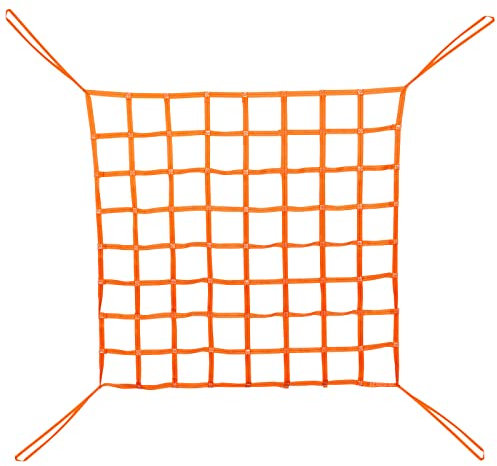 Hebe-Hebenetz Ladung Hängendes Netz, angendes Hebenetz aus Polyester, Starke Tragfähigkeit, Frachtnetz, Hängendes Hebe-Gepäcknetz zum Be-und Entladen von Waren, Schutznetz (1 * 1m / 300kg)