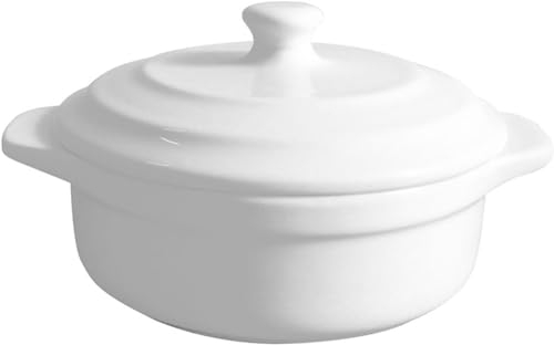 Cocotte en céramique avec couvercle qui passe au four, ensemble de cocottes rondes avec couvercle, passe au four, plats de cuisson profonds pour four avec couvercles pour fête