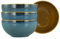 CreaTable, 22886, Serie Mallorca, 4-teiliges Geschirrset für 4 Personen, Buddha Bowl aus Steinzeug, spülmaschinen- und mikrowellengeeignet, Qualitätsproduktion