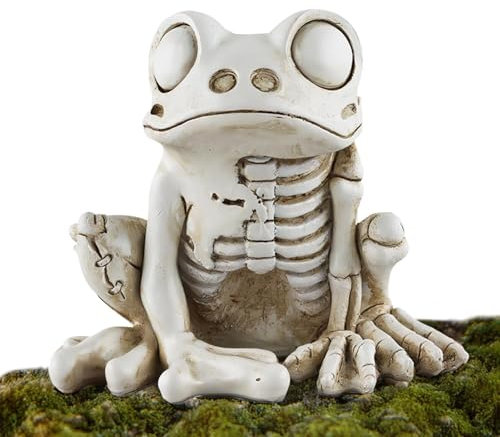 Generisch Frosch-Skelett-Figur, Halloween-Skelett-Frosch - Tierschädel Wohndeko,Dekorative Tierschädel-Froschschädel-Statue für Halloween-Tag der Toten