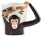 ZONSUSE Taza de Mono,Taza Divertida del Mono,Taza de desayuno Mono,Taza de café Mono, con Asa de Brazo de Mono,Regalos Originales para Familiares Amigos y Cumpleaños Infantiles 310ml (Mono)