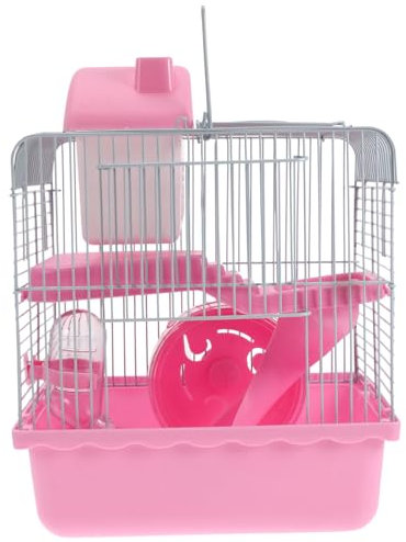 WOONEKY Hamsterhaus aus Sicher und Langlebig für Hamster und Mäuse mit Rückzugsort zum Spielen und Schlafen Kompakt und Leicht für Unterwegs
