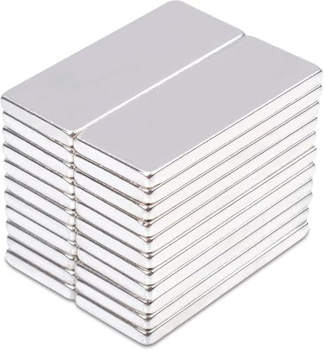 22 Stück Neodym Magnete Extra Stark,20x8x1.5mm Rechteckig Magnete Magnete Stark für Whiteboard,Magnete Selbstklebend Stark Stark Seltenerdmagnete für Magnettafel, Küchenschrank, Magnetboard