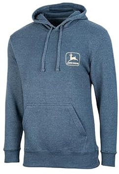 JOHN DEERE Sweat à capuche bleu marine avec logo Parts & Service Vintage pour homme, bleu marine, L