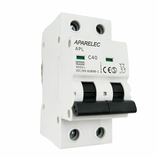 WEBMATEL Automático Magnetotérmico Terciario y Industrial 2 Polos | 6kA | Curva C | Montaje carril Din | (6A)