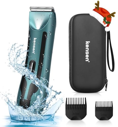 KENSEN Afeitadora Corporal Masculina, IPX7 Impermeable Depiladora Corporal en Seco y Húmedo con Luz LED, Cuchillas de Cerámica, Rasuradora Mujer Hombre para Zona Intima, Axilas, Brazos, Piernas, Barba