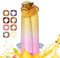 Air Gourde Up 900ML, Bouteille Air Gourde Up Gourde Sport Paille avec 8 Stochastique Pods de Gout Gourde Aromatisée Air Gourde Up Tritan Water Bottle Fitness (Jaune Rose)