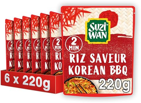 SUZI WAN Riz Micro-ondable Korean BBQ 2min - 6x220g