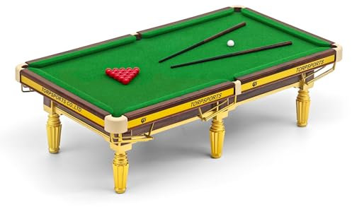 Naissgo Billardtisch, Mini Billiard Tisch mit 16 BäLlen, 2 Billardqueues, Mini Pool Billardtisch Maße 20 x 11 x 6 cm, Mini-Billardtisch Dekore für Billardzimmer, Familie, Party
