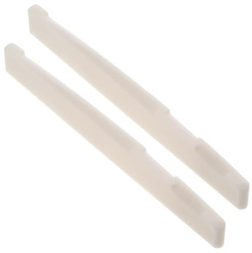 MOLZINY 2 Stück Knochen Stegeinlage Gitarre Brücke Sattel Knochen Sattel Set Gitarre Knochen Sattel Akustikgitarre Stegsattel aus Knochen für 6-saitige Folk Akustik Gitarre E-Gitarren-Knochensattel