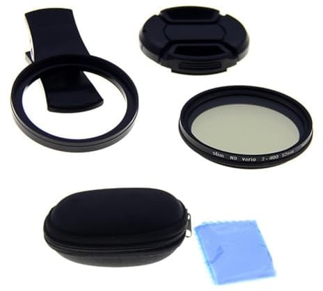 Remingtape 1 Set Telefonfilter 52 mm Kameraobjektivfilter ND 2-400 Smartphone-Objektivfilter mit Clip-Objektivdeckel Langlebig Einfach zu Verwenden
