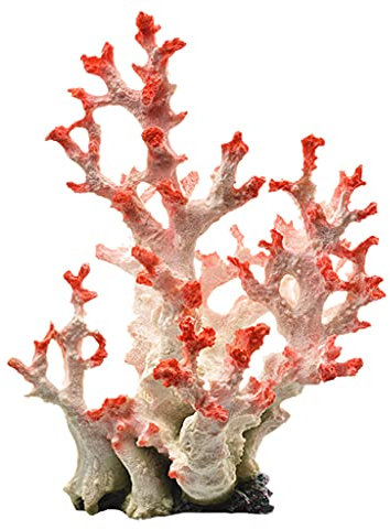 UNTERING Grande plante de corail artificielle pour aquarium - En résine - Décoration non toxique - Poisson d'eau douce et salée - Pour plante de corail artificielle D
