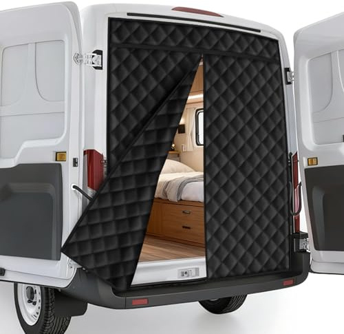 Magnetischer Thermischer Heckklappe 210 * 148cm, Winddichter Schalldämmender Vorhang Thermisch Winter for Die meisten Nutzfahrzeuge, Wohnmobile, for Master/Crafter/Sprinter High Roof