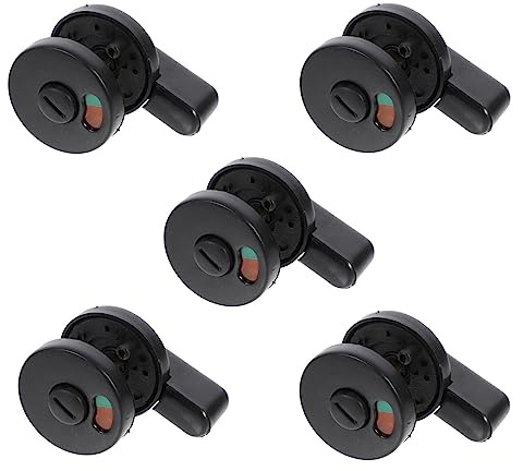 SAFIGLE 5pcs Public Toilet Indicator Door Lock Plastic Privacy Latch Rotatable Handle for Shopping Mall and Office Restroom Cubicle Partition Locks