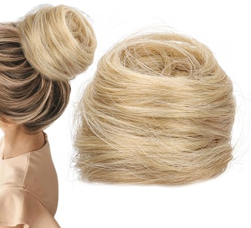 Haarknoten – 6,5 x 6,5 cm Haarknotenformer, langanhaltende Formbeständigkeit | Lockige synthetische Pferdeschwanzverlängerungen, Donut-Haarteile mit Leichtigkeit, Donut-Brötchen-Ring für Tänzerin, Bal