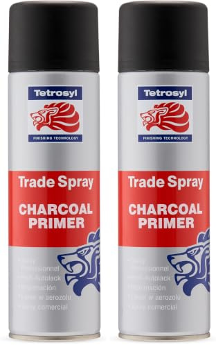Tetrosyl ATS023 Trade Spray Paint Charcoal Primer 500ml (Pack of 2)