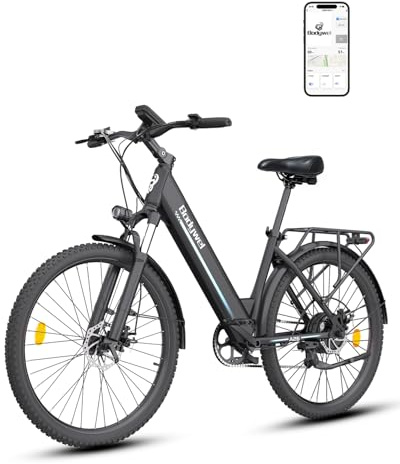 Bodywel A26 E-Bike Uomo 26 Pollici, Bicicletta Elettrica con Batteria Rimovibile 36V 13Ah, Autonomia 50-70km, Motore 250W, 7 Velocità, Freni a Disco Meccanici, E-Bike da Città