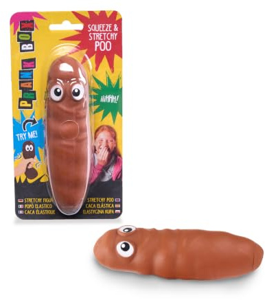 TRENDHAUS 967800 - Prank Box Squeeze Kackwurst, ca. 13,9 x 4 x 3,7 cm, Squishy in Kackwurst-Form, Scherzartikel für Kinder und Erwachsene