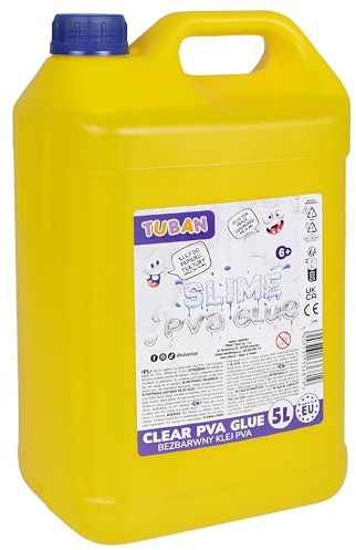 TUBAN Colla per SLIME, colla per carta a base d'acqua e PVA, sicura per i bambini (incolore, 5 l)