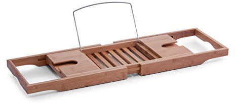 Zeller 13606 Badewannenablage, Bamboo/Metall verchromt