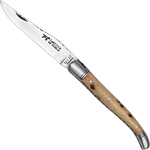 Le Fidele Messer Laguiole geschmiedet Wacholderholz Couteau Mixte, Argenté/Marron, m